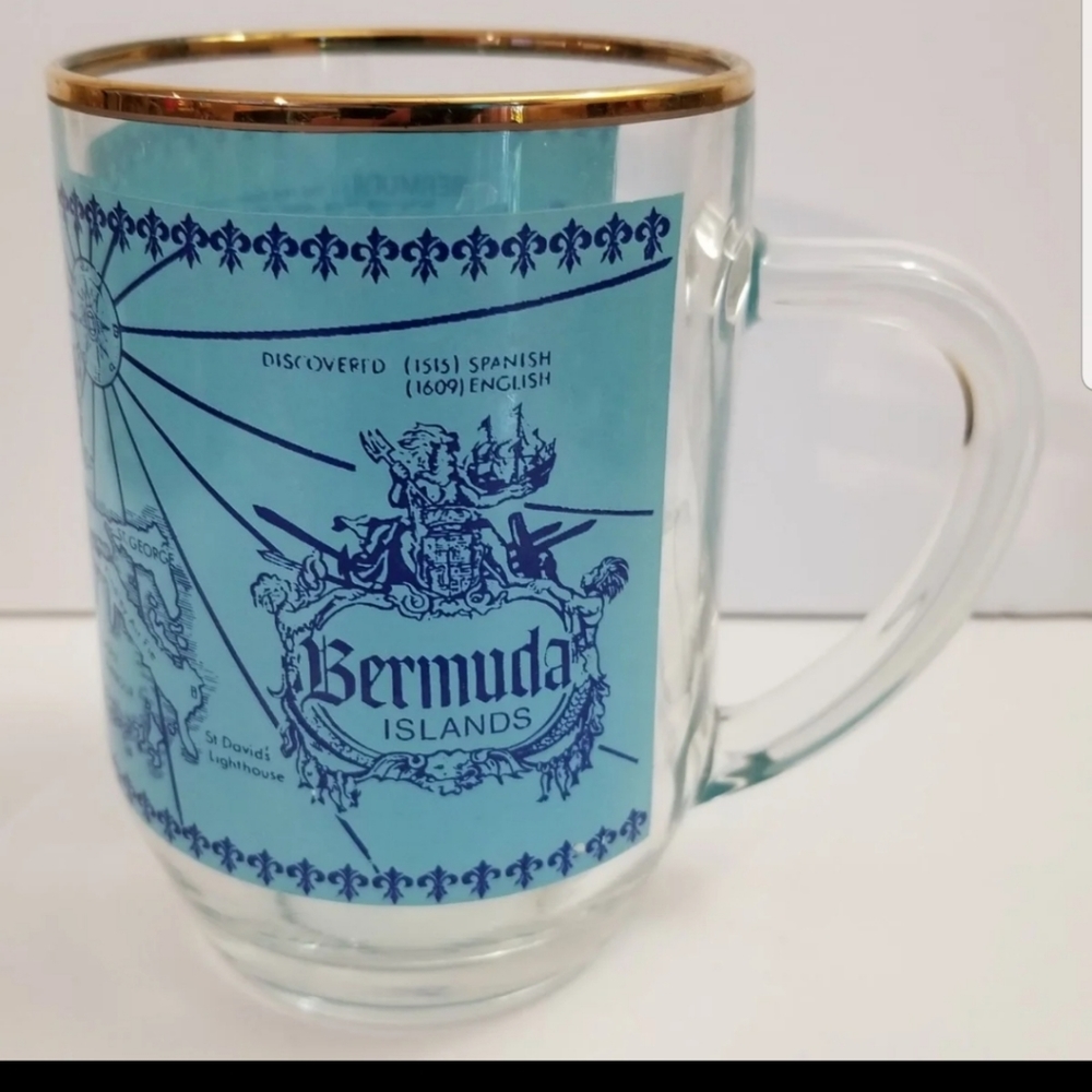 Vintage Bermuda Island Glass Mug